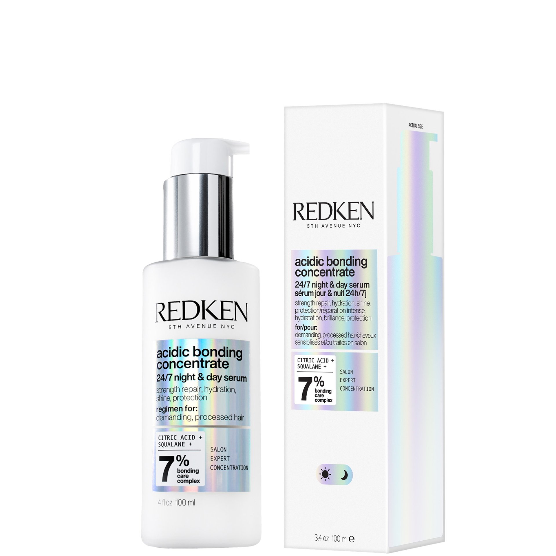 Acidic Bonding Concentrate 24/7 Night & Day Serum for Damaged Hair | Redken